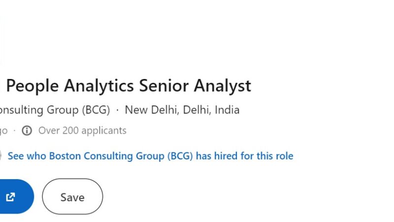 Boston Consulting Group (BCG) Job Interview News Hiring Global People Analytics Senior Analyst